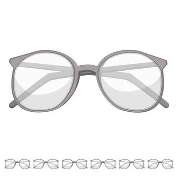 Screen computer glasses cartoon vector graphic Stock Illustration