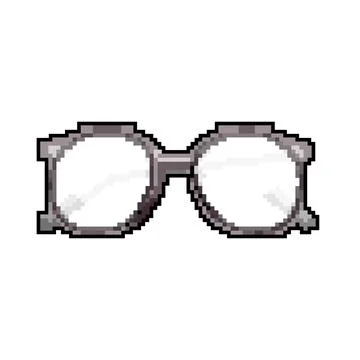 Screen computer glasses game pixel art vector illustration 스톡 일러스트