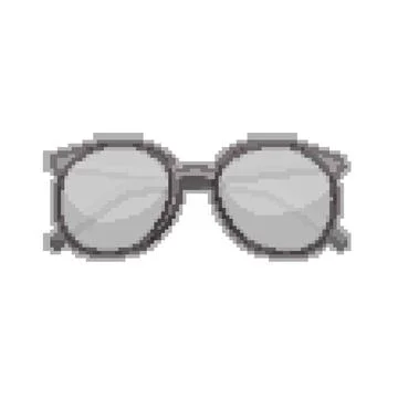 Screen computer glasses pixel art vector illustration Stock Illustration