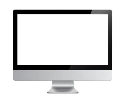 Screen computer isolated vector Illustrazione stock