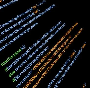 Screen of a computer or laptop with java code. Programming or hacking. The 库存插图