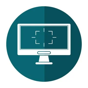 Screen computer tag game shadow Illustrazione stock