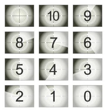 Screen countdown in neutral colors Stock Illustration