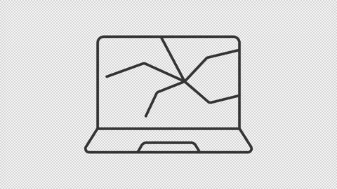 Screen damage line animation Video stock 303137566