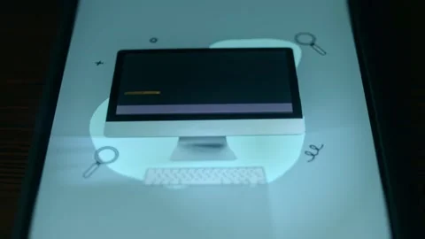 Screen damage, No signal on screen, presentation Stock Footage 310056260