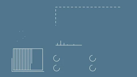 Screen data chart Build Blue HD 스톡 동영상 107307470