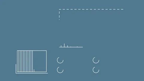 Screen data chart Build Blue 4K 스톡 동영상 107308703