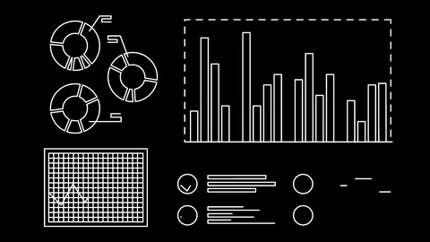 Screen data chart Loop Alpha 4K 스톡 동영상 107308679