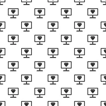 Screen with diamond pattern, simple style Stock Illustration