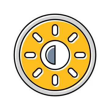 Screen dimming symbol tech engagement color icon vector illustration Stock Illustration