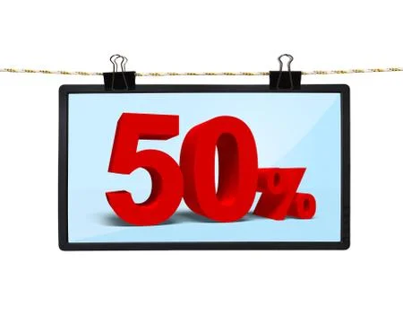 Screen with discount Stock Photos