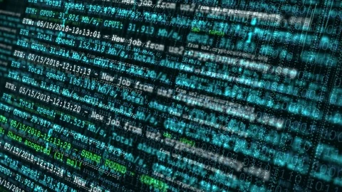 Screen display of block chain network concept background. 스톡 동영상 89944963