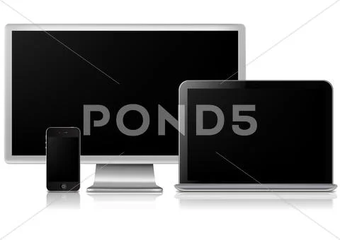 Screen display Stock Illustration
