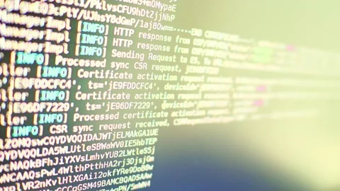 Screen display programming log  processing Stock Footage 155532525