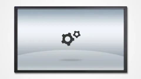 Screen display with tools icon 库存插图