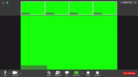 Screen display of a video meeting application layout. Four monitor Video Call イラスト素材