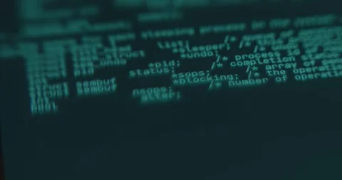 Screen displaying lines of code Stock Footage 322617341