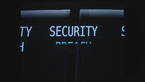 Screen displaying programming texts or information at a black background. Stock Footage 312099531