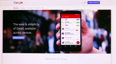 Screen displays popular social network homepage Stock Footage 56955953