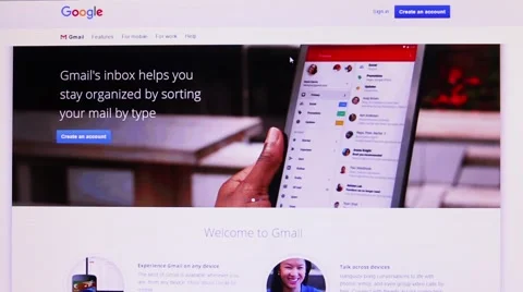 Screen displays popular social network Google Stock Footage 57773134