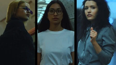 The screen is divided into 3 parts. Stock Footage 115944095