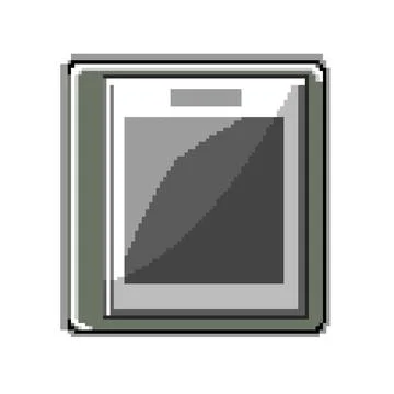 Screen ebook reader pixel art vector illustration Illustrazione stock