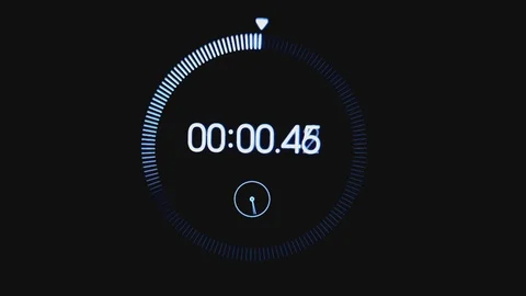 Screen electronic stopwatch.  The figures for the countdown. VFX Stockbeeldmateriaal 115600665