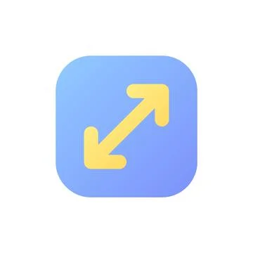 Screen enlargement pixel perfect flat gradient color ui icon 스톡 일러스트