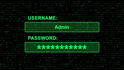 Screen Enter Login and Password Error Access Denied Stock Footage 339379856