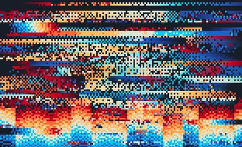 Screen error glitch distortion, pixels noise Stock Illustration
