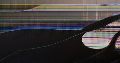 Screen failure broken texture defocused glitch Foto stock