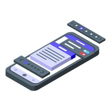 Screen finance icon isometric vector. App design Illustrazione stock