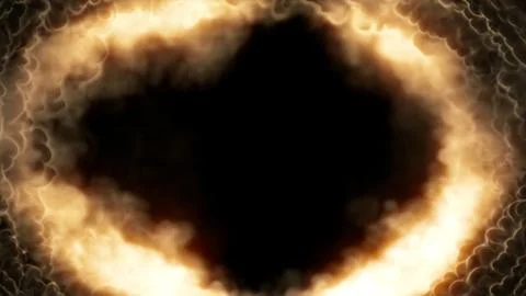 Screen frame of blazing clouds - tunnel in the thick smoke Stock Illustration