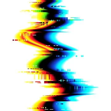 Screen glitch, distorted signal wave background Stock Illustration