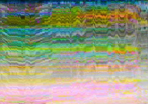 Screen glitch signal error multicolor static noise 写真素材