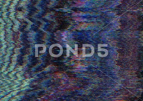 Screen glitch transmission error blue static noise Stock Photos