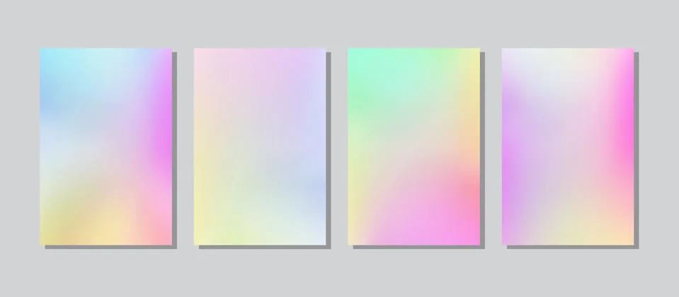 Screen gradient set with modern abstract backgrounds. Stock Illustration