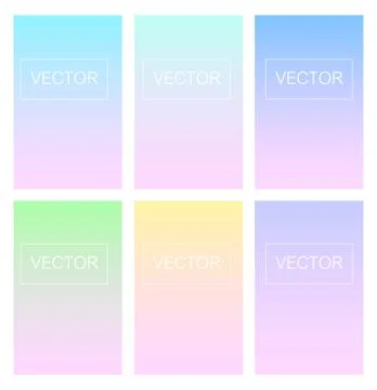 Screen gradient set with modern abstract backgrounds. Stock Illustration
