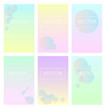 Screen gradient set with modern abstract backgrounds. Stock Illustration
