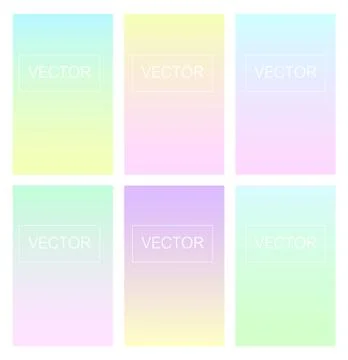 Screen gradient set with modern abstract backgrounds. Stock Illustration