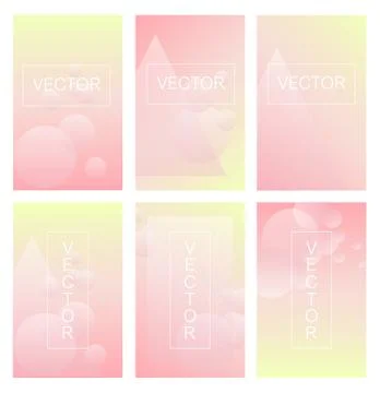 Screen gradient set with modern abstract backgrounds. Stock Illustration