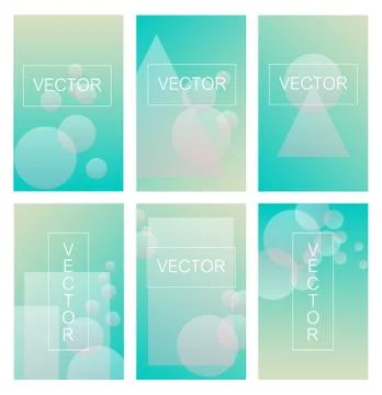 Screen gradient set with modern abstract backgrounds. Stock Illustration