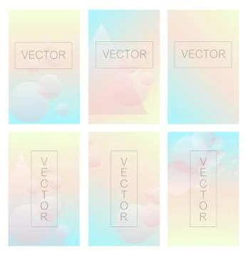 Screen gradient set with modern abstract backgrounds. Stock Illustration