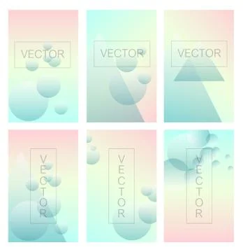Screen gradient set with modern abstract backgrounds. Stock Illustration