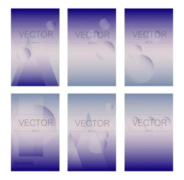 Screen gradient set with modern abstract backgrounds. Stock Illustration