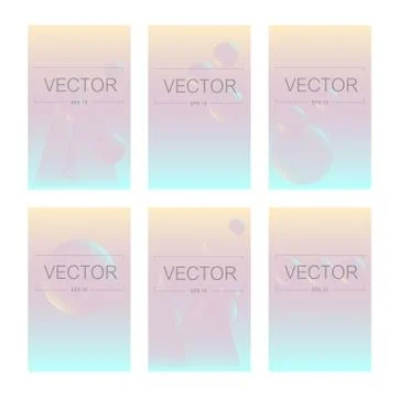 Screen gradient set with modern abstract backgrounds. Stock Illustration