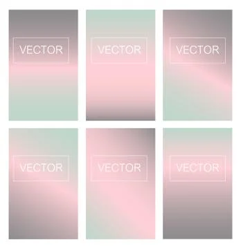 Screen gradient set with modern abstract backgrounds. Stock Illustration