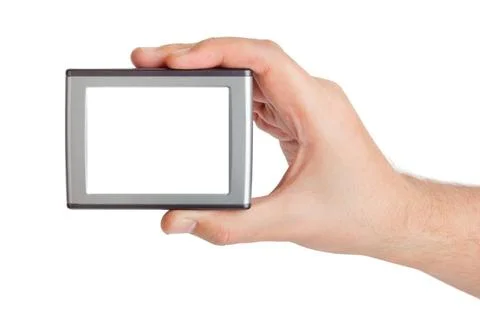 Screen in hand Screen in hand isolated on white background Copyright: xZoo... Stock Photos