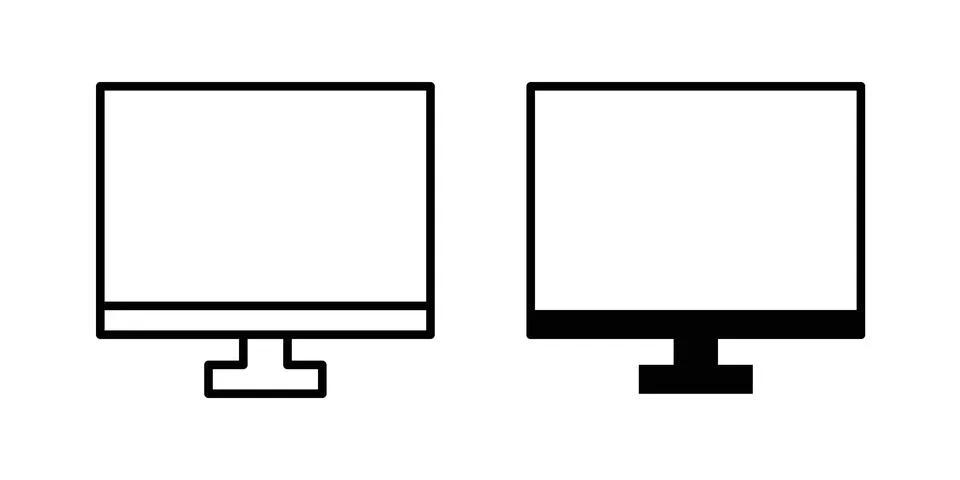 Screen icon concept logo design collection 스톡 일러스트