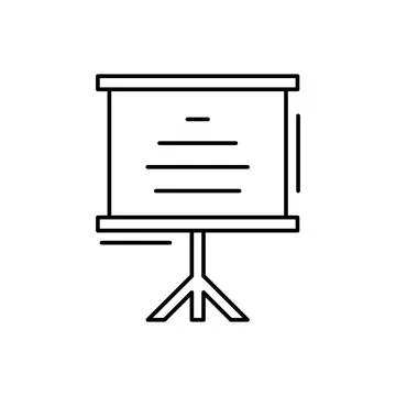 Screen icon. Simple line, outline vector elements of office tool icons for ui 스톡 일러스트